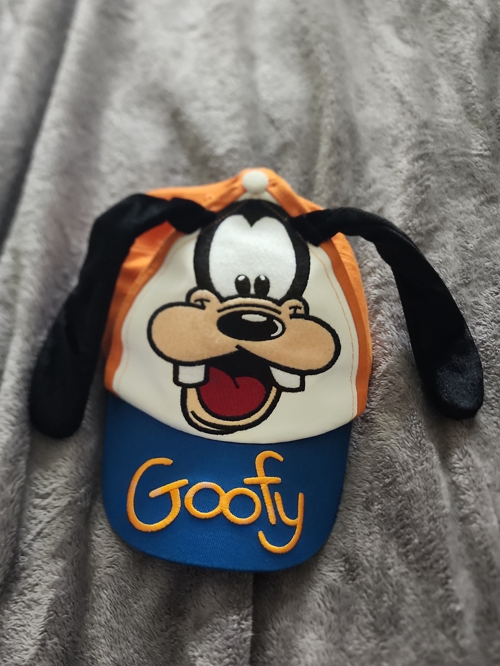 Disney Goofy Kids Hat in Orange, White & Blue with Plush Ears